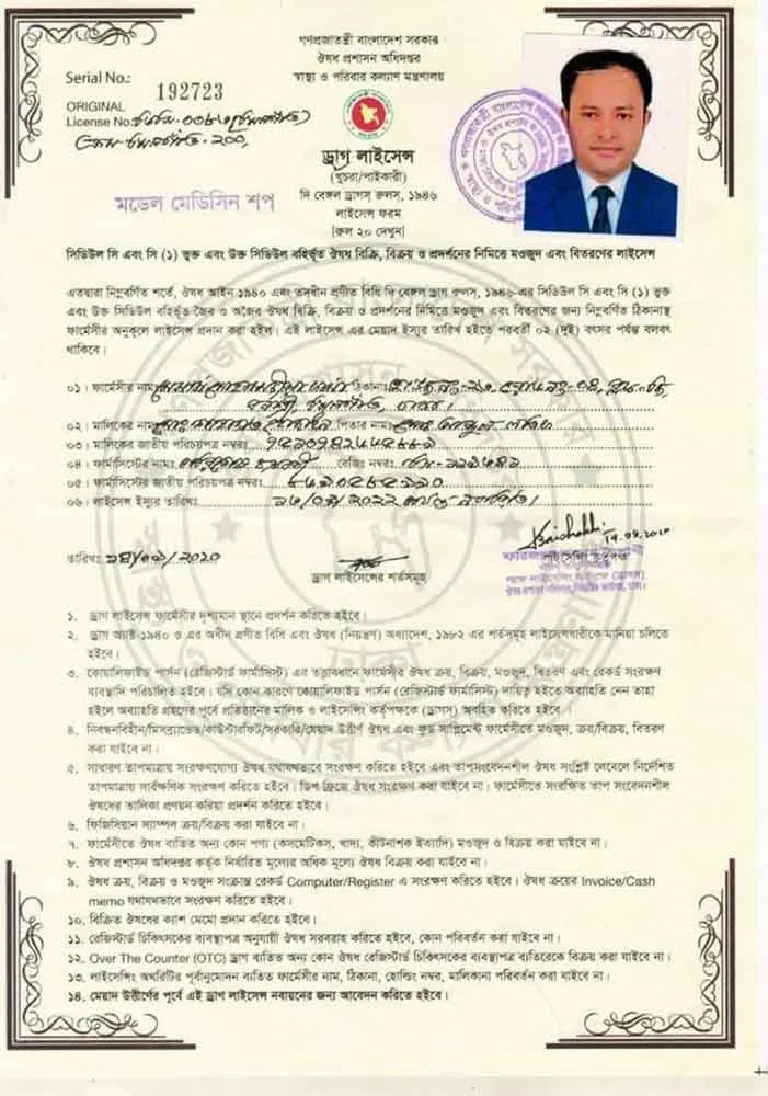 ড্রাগ লাইসেন্স এর ছবি